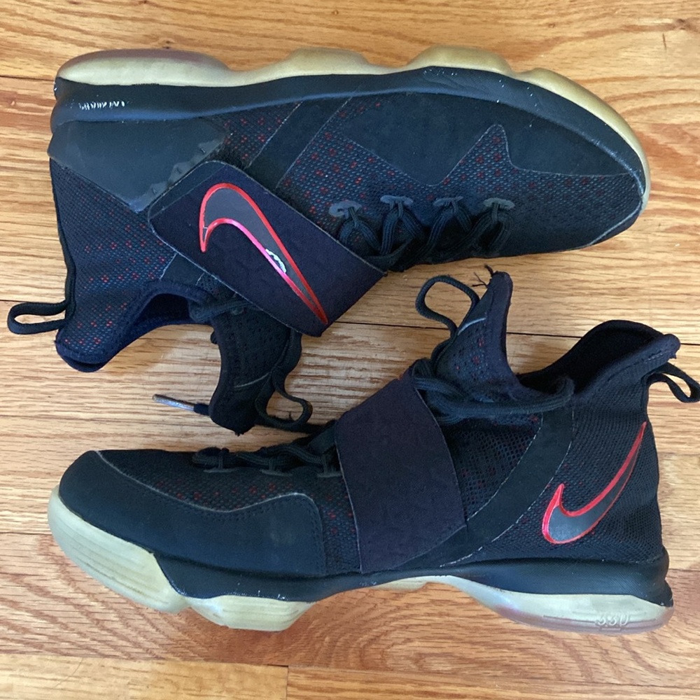 Nike Lebron Kids 14 Bred Mid Top GUC Sneakers - Picture 5 of 16